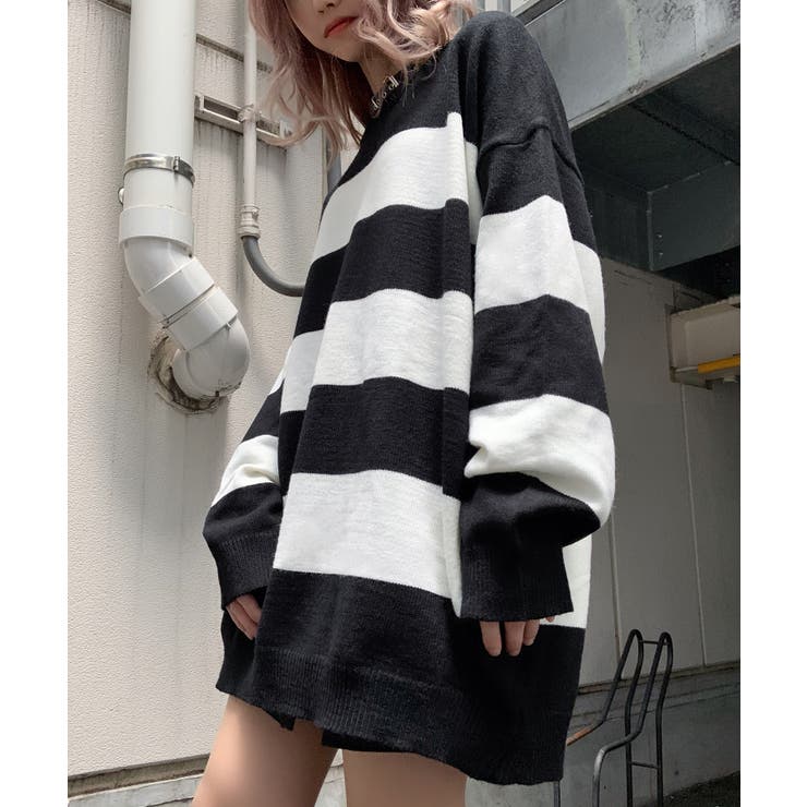 Figments】太ボーダーニット[品番：WG010077965]｜WEGO【WOMEN