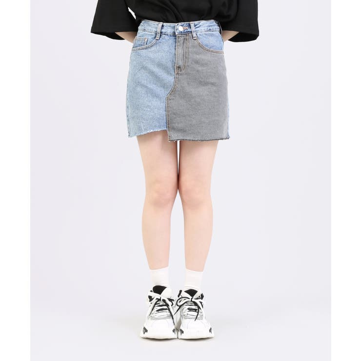 Figments バイカラーデニムミニスカパン 品番 Wg Wego Women ウィゴー のレディースファッション通販 Shoplist ショップリスト