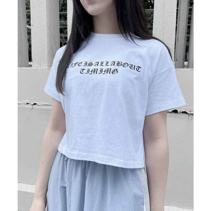ゴシックロゴTシャツ 韓国 韓国ファッション[品番：WG010087903