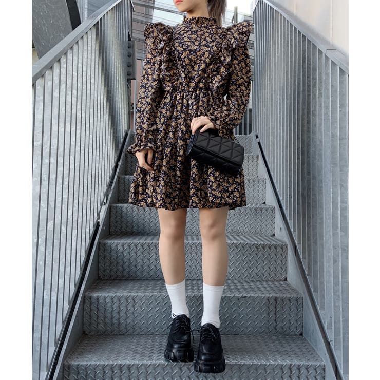 Figments 花柄フリルワンピース 品番 Wg Wego Women ウィゴー のレディースファッション通販 Shoplist ショップリスト