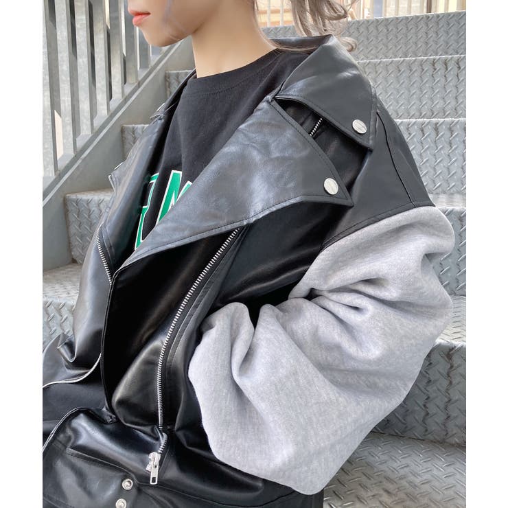 Figments】袖切り替えビッグライダース[品番：WG010080259]｜WEGO 