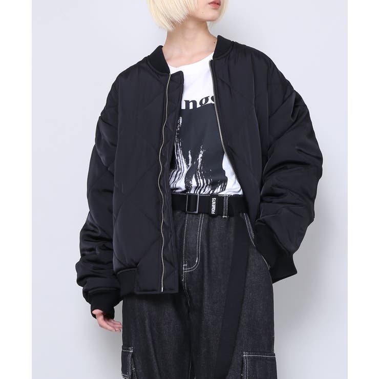 キルティングボンバージャケット 韓国 韓国ファッション[品番 ...
