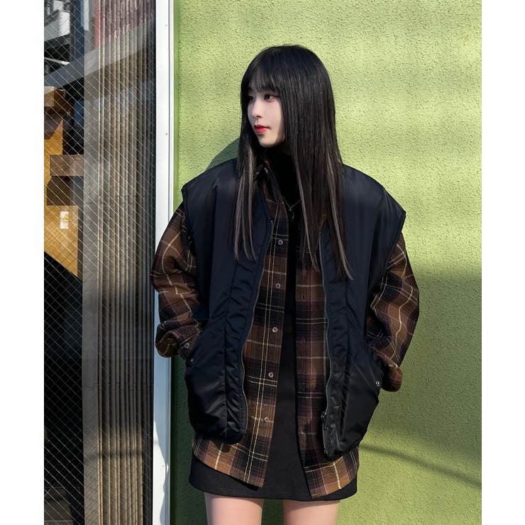 リバーシブルミリタリーベスト 韓国  韓国ファッション[品番：WG010085530]｜WEGO【WOMEN】（ウィゴー）のレディースファッション通販｜SHOPLIST（ショップリスト）