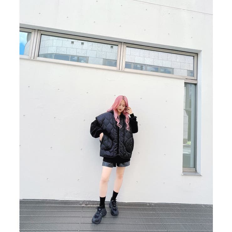 Figments】リバーシブルミリタリーベスト 韓国 韓国ファッション[品番