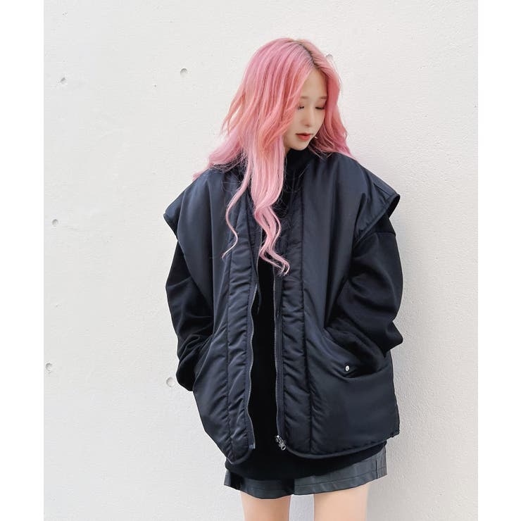 ラスト1点G/FORE ジーフォア韓国レディースリバーシブルベストsizeM sankyo shokai（三京商会） ミンク ラム革 カシミヤ ニット