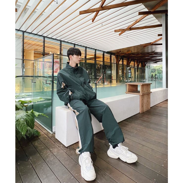 ラージトラックパンツ 韓国 韓国ファッション[品番:WG010086211 ラージトラックパンツ 韓国 韓国ファッション[品番:WG010086211