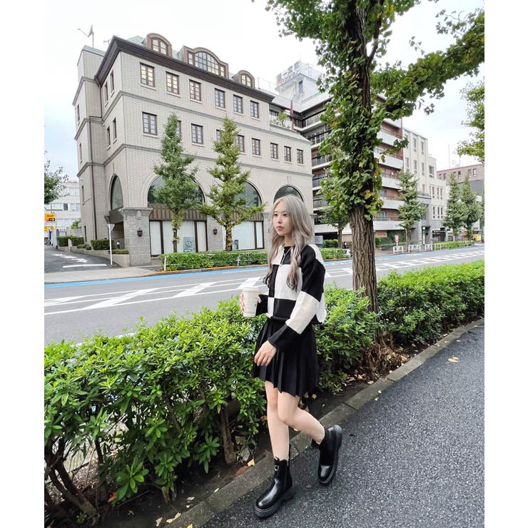 ブロックチェッククロップドニット 韓国 韓国ファッション[品番：WG010086218]｜WEGO【WOMEN】（ウィゴー ）のレディースファッション通販｜SHOPLIST（ショップリスト）
