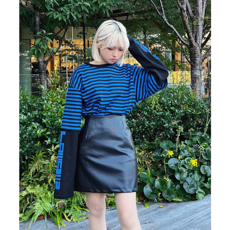 ブラック】フェイクレザー台形ミニスカート 韓国 韓国ファッション