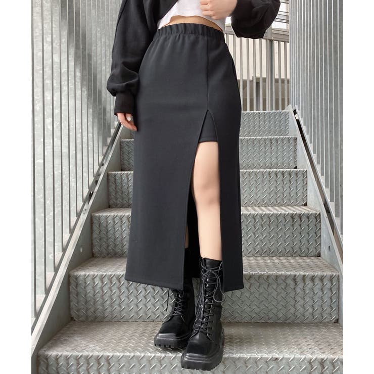 スリットロングスカート 韓国 韓国ファッション[品番：WG010084104 ...