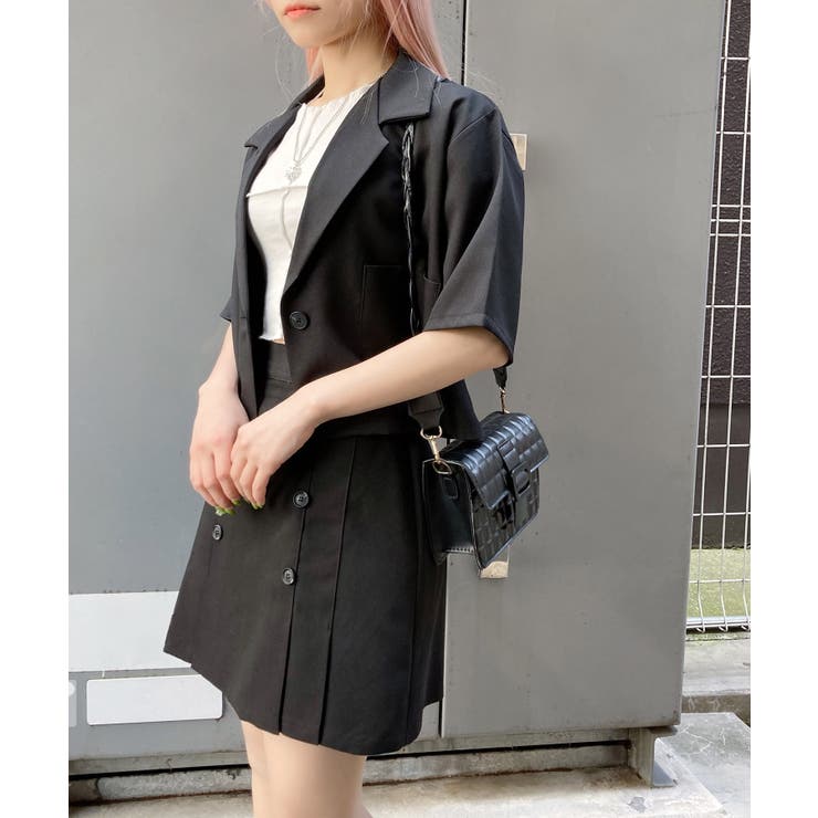 セットアップ ドレス クロップド丈 半袖 フリンジ 韓国 SALE XTFST06J2 エコデックス クロップド丈 半袖
