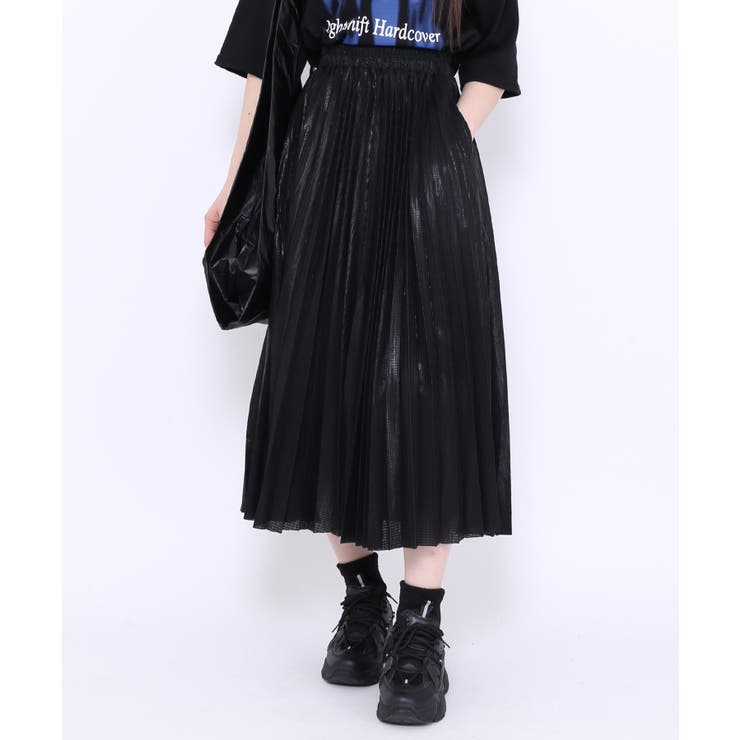 ハニーミーハニーメタリックプリーツスカート 