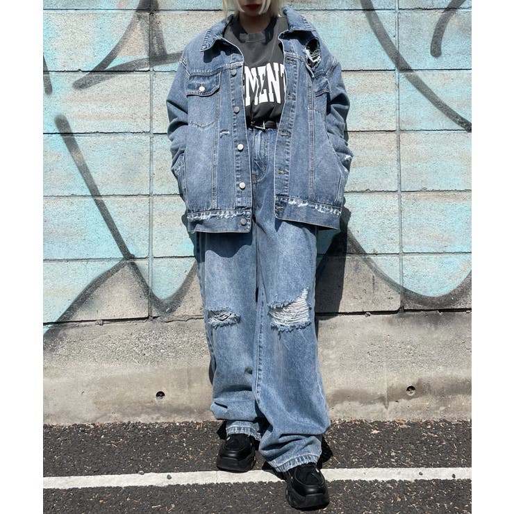 【Figments】デストロイデニムバギーパンツ 韓国 韓国ファッション 大人 | WEGO【WOMEN】 | 詳細画像18 