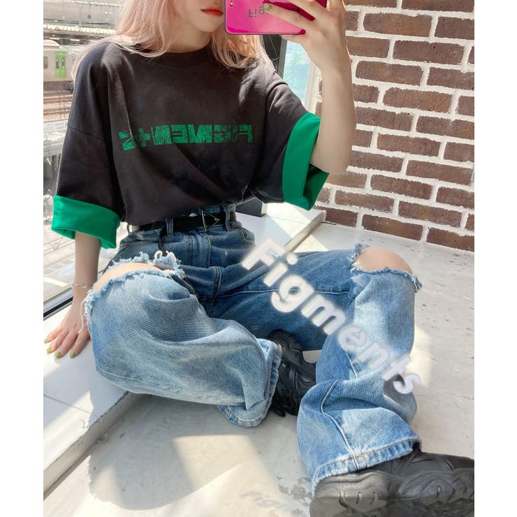 【Figments】デストロイデニムバギーパンツ 韓国 韓国ファッション 大人 | WEGO【WOMEN】 | 詳細画像3 