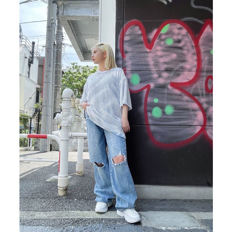 【Figments】デストロイデニムバギーパンツ 韓国 韓国ファッション 大人 | WEGO【WOMEN】 | 詳細画像2 
