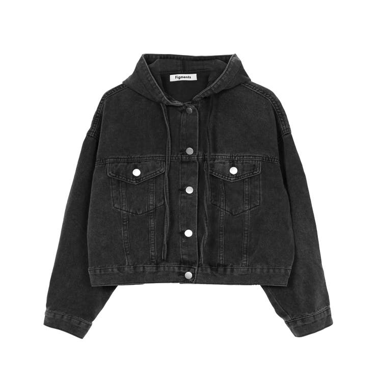 cropped black denim jacket zara