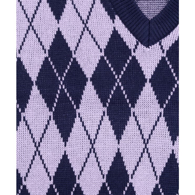 Figments】アーガイル柄ニットベスト[品番：WG010083217]｜WEGO