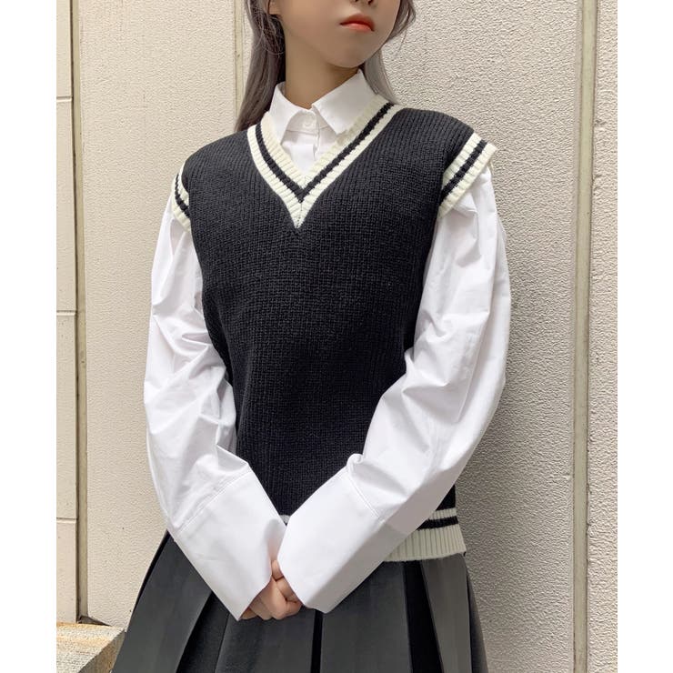 Figments】ラインニットベスト[品番：WG010079424]｜WEGO【WOMEN