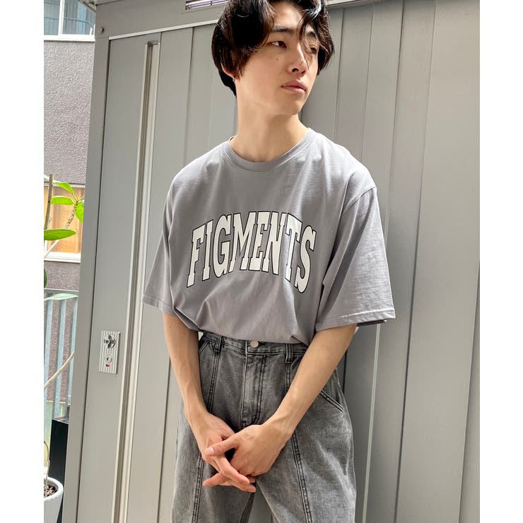 Figments】カレッジロゴTシャツ 韓国 韓国ファッション 大人[品番