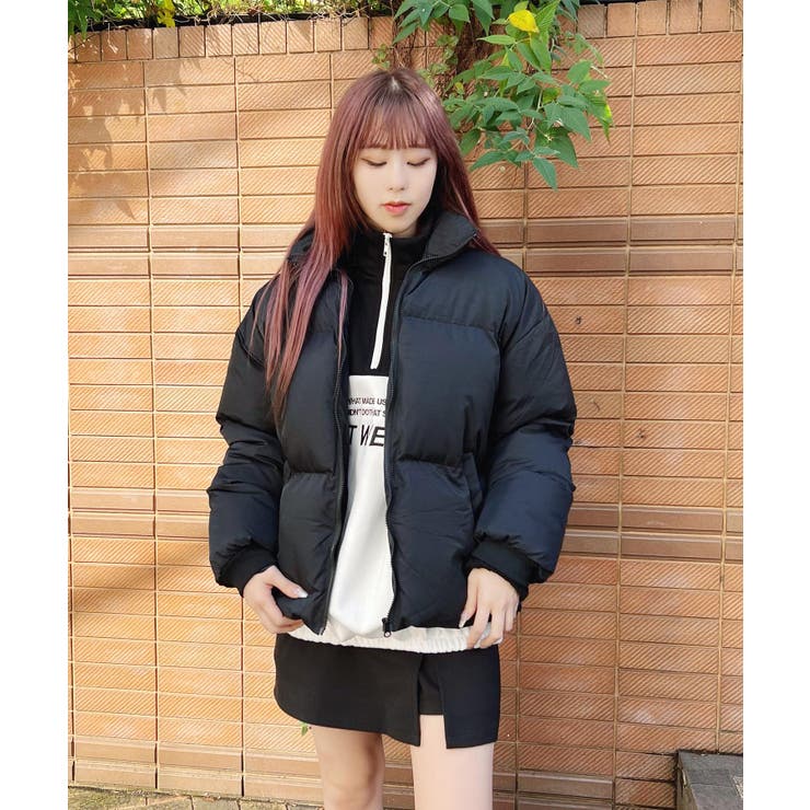 オフホワイト】ダウンライクジャケット 韓国 韓国ファッション[品番