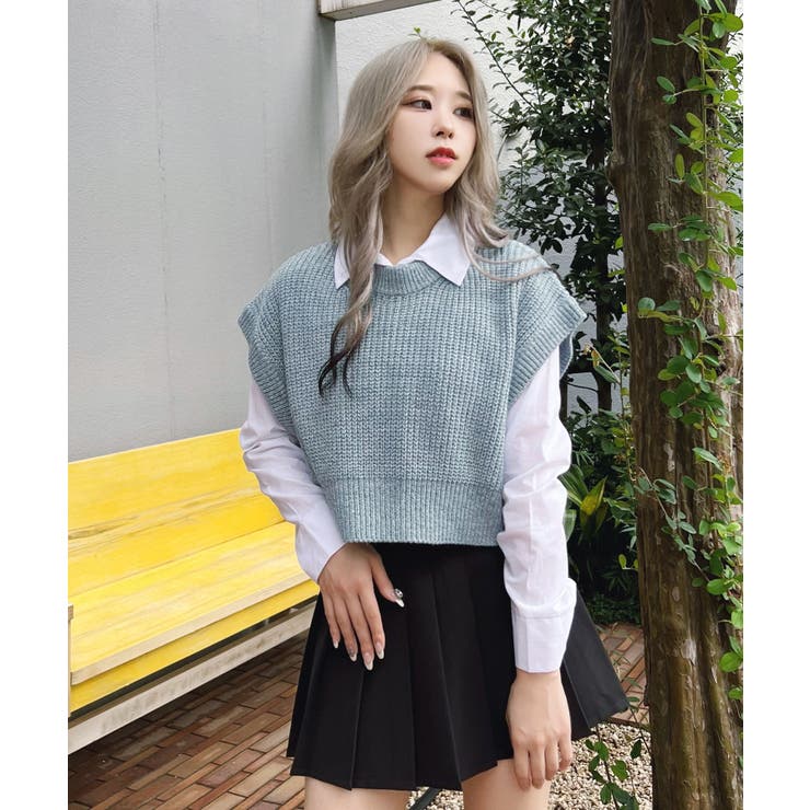 XSサイズのみ☆ANEW GOLF☆ アニュー韓国 ニットベスト XSサイズのみ