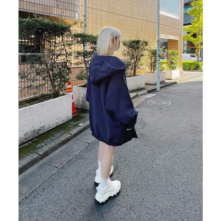 裏起毛ビッグZIPパーカー 韓国 韓国ファッション | WEGO【WOMEN】 | 詳細画像3 
