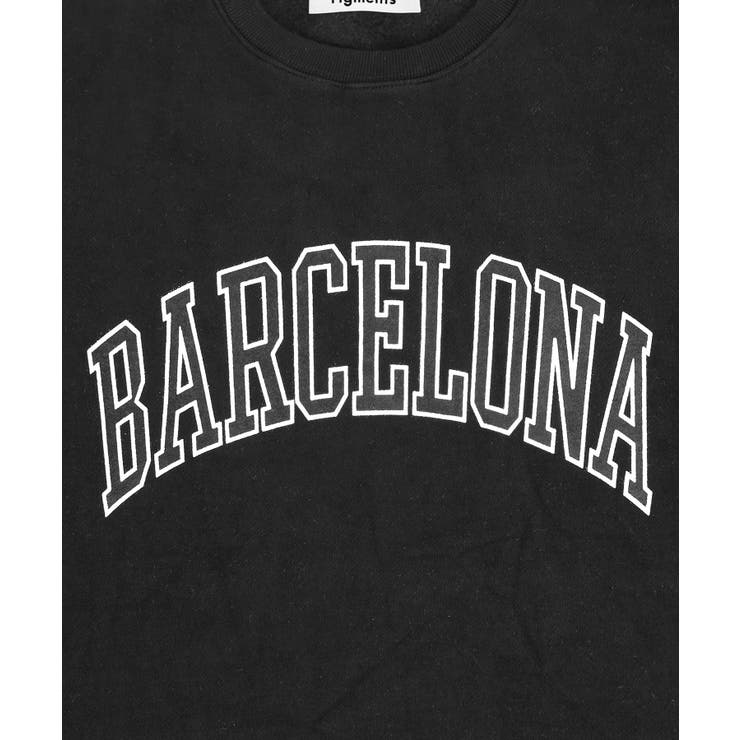 ★韓国の人気★【VERSACE】★ストライプ スウェットシャツ ★ BARCELONAスウェット 韓国 韓国ファッション[品番：WG010086541