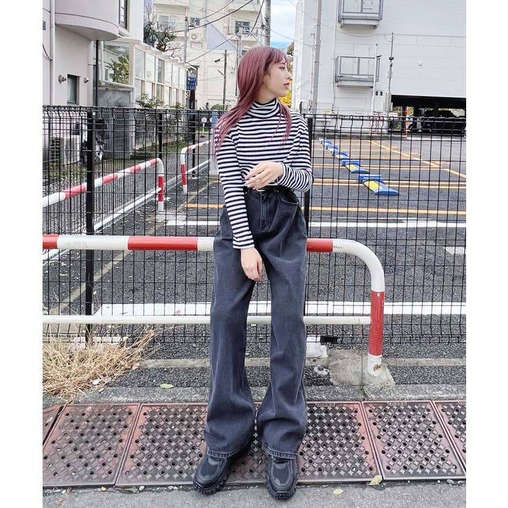 ラージバギーデニムパンツ 韓国 韓国ファッション[品番