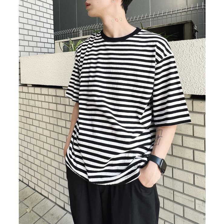 BLANK ROOM◇ブラックルーム　ボーダーTシャツ【M】韓国ファッション Figments】ボーダーTシャツ 韓国 韓国ファッション[品番：WG010084804
