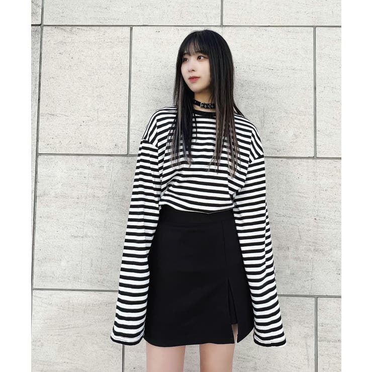 ボーダー柄 長袖 Tシャツ ロンT 韓国 ファッション レディース 楽天市場】ボーダーロングTシャツ ロンT レディース カジュアル