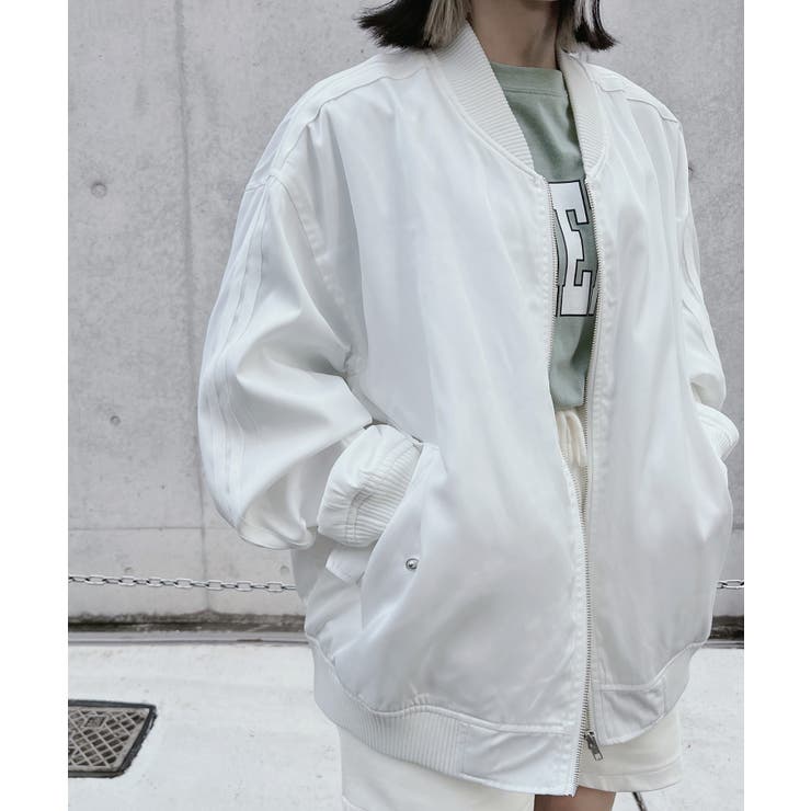 ラインボンバージャケット 韓国 韓国ファッション[品番：WG010087089