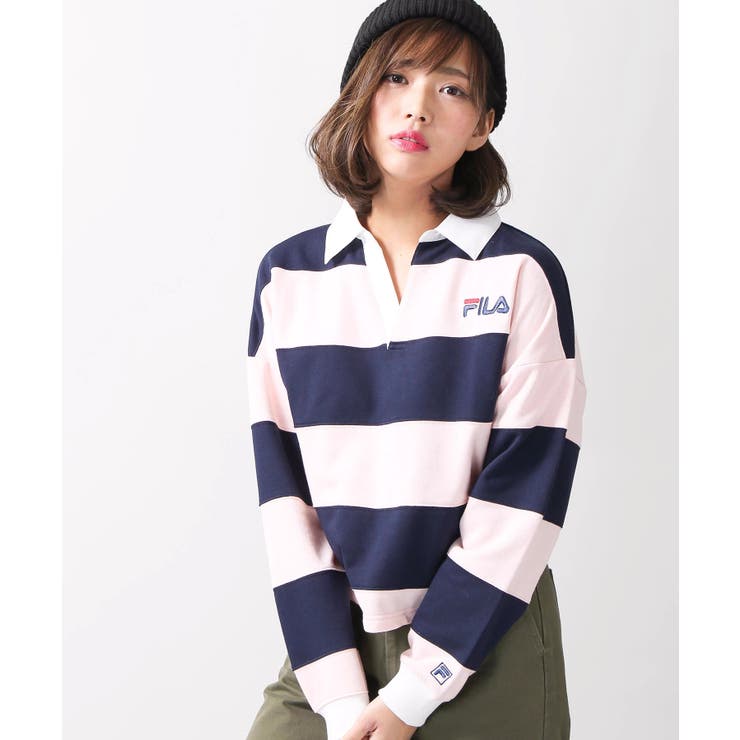 別注FILAボーダーラガースウェット[品番：WG010027502]｜WEGO【WOMEN