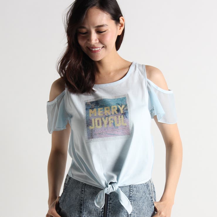 WEGO/シースルー肩開キリゾートTシャツ[品番：WG010015064]｜WEGO 