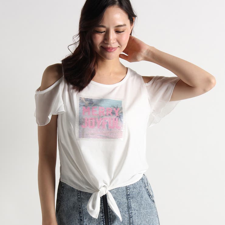 WEGO/シースルー肩開キリゾートTシャツ[品番：WG010015064]｜WEGO 
