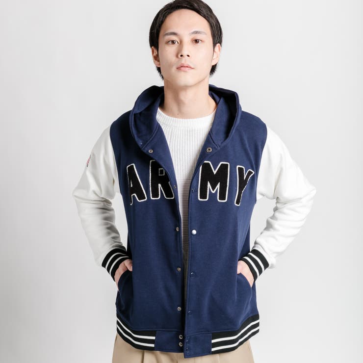 CAMBO フード付きスタジャン 黒