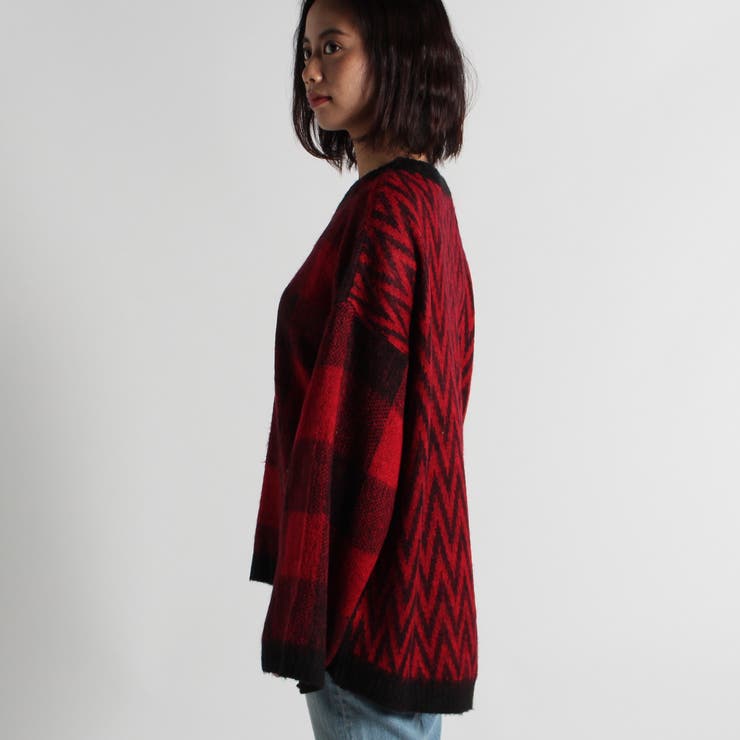 パターン切替モヘアBIGニット[品番：WG010002991]｜WEGO【WOMEN