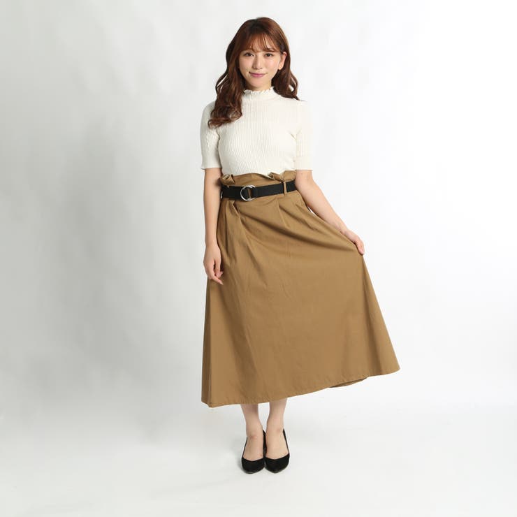 リングベルトロングスカート JS17AU09-L006[品番：WG010022816]｜WEGO