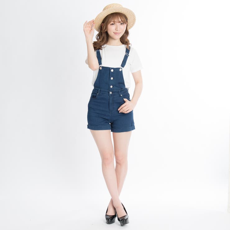 前ボタンショートサロペット JS17SM05-L011[品番：WG010019263