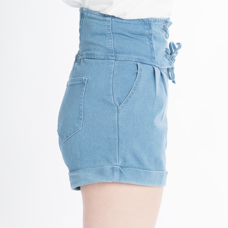 【Cider】チェーン レースアップ ショートパンツ 栃木 レモン牛乳 ランニング 6ポケット ショートパンツ