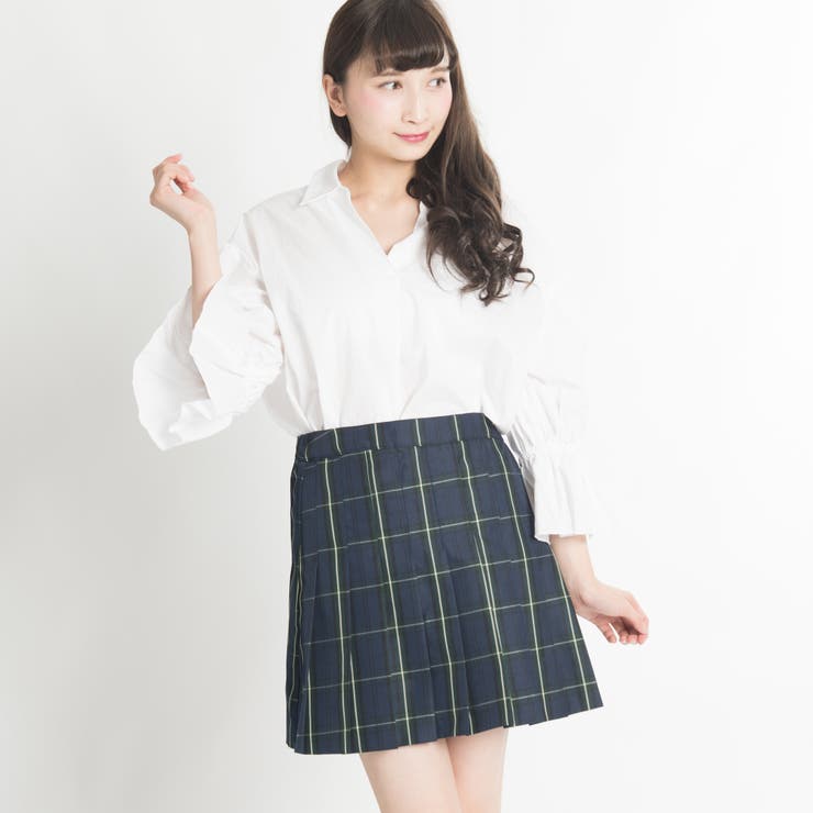 stussy women チェック　ミニスカート aimoha｜【HOOK】for girls チェック柄ボックスプリーツミニ