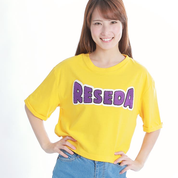 ロールアップTシャツ クロップド丈ロールアッププリントTシャツ レディース メール便