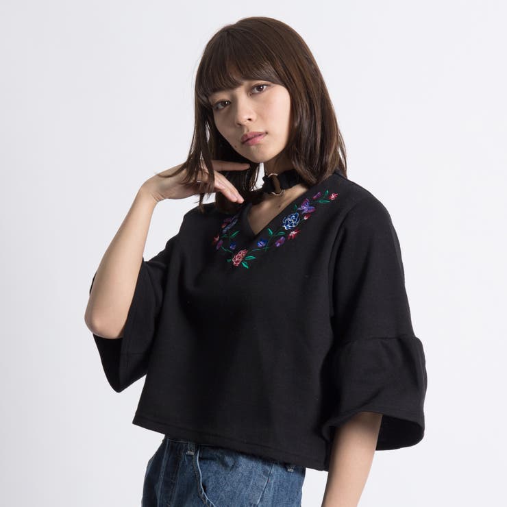 チャイナ刺繍フレアスリーブトップス[品番：WG010018793]｜WEGO【WOMEN