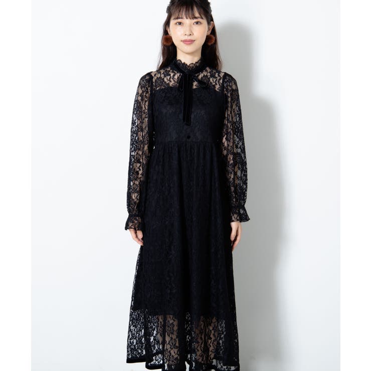 レースロングワンピース JS19WN10-L6087[品番：WG010070685