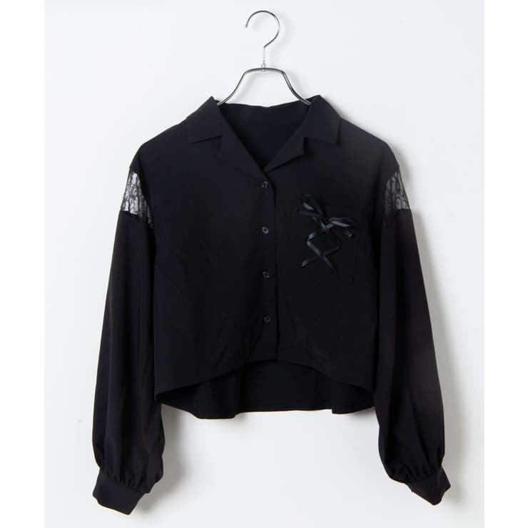 50s KARMAN 黒無地シャモアクロスレースアップシャツ プルオーバー 50s KARMAN 黒無地シャモアクロスレースアップシャツ プルオーバー