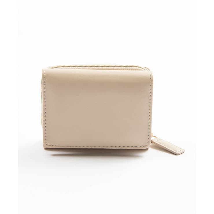 miruve ミニウォレット クリーム 韓国 10ポケット三ツ折リウォレット 韓国 韓国ファッション[品番