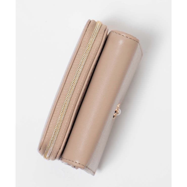 ミニウォレット　茶芯　ターコイズフラワー HASHIBAMI【Ha-2008-729 天然石ミニウォレット】ターコイズ