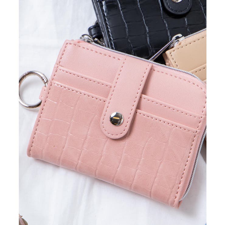 ピンク | カラビナ付きウォレット | WEGO【WOMEN】