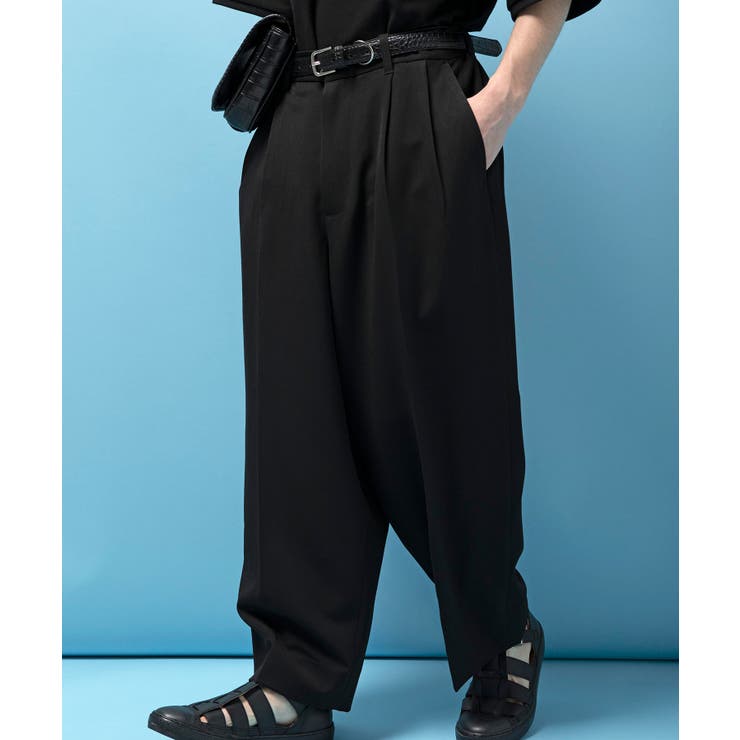 【LUCY/ルーシー】T/R LOOSE TUCK WIDE SLACKS