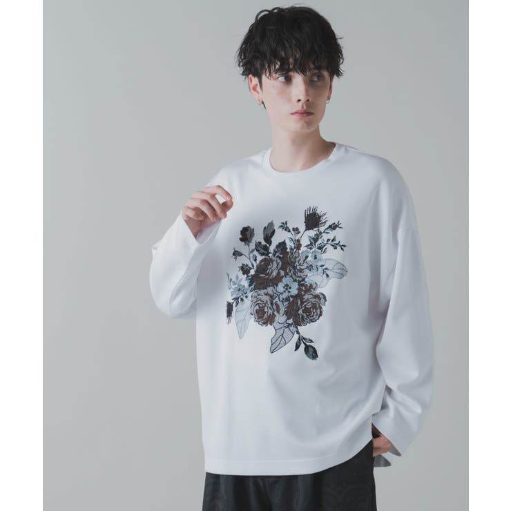 トロミ フラワー刺繍ロンT メンズ[品番：WG010088688]｜WEGO【MEN