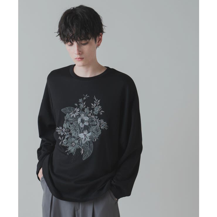トロミ フラワー刺繍ロンT メンズ[品番：WG010088688]｜WEGO【MEN