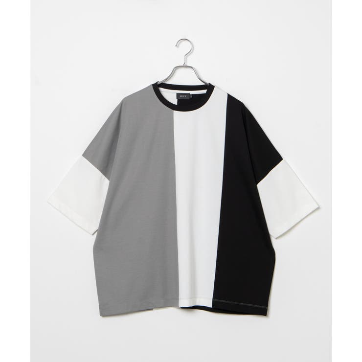 カラーブロックドルマンTシャツ メンズ レディース[品番
